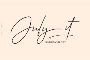July It: The Romantic Handwritten Typeface for Your Craft Shop
